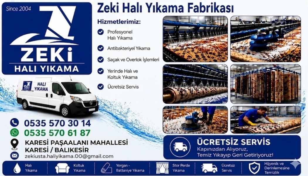 Karesi Paşaalanı Halı Yıkama – Profesyonel Temizlik Hizmeti